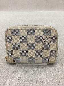 LOUIS VUITTON◆ジッピー・コインパース_ダミエ・アズール_WHT/PVC/WHT/メンズ