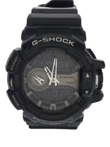 CASIO◆クォーツ腕時計・G-SHOCK/デジアナ/ラバー/BLK/BLK/傷有