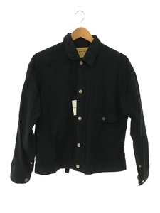 SEVEN BY SEVEN◆1ST TYPE COTTON SILK JACKET /ジャケット/-/コットン/BLK/無地