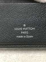 LOUIS VUITTON◆2つ折り財布/レザー/BLK/無地/メンズ_画像3