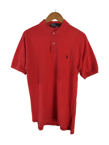 POLO RALPH LAUREN*-90s/USA/ polo-shirt /S/ cotton /RED// short sleeves 
