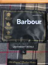 Barbour◆ジャケット/L/コットン/BEG/無地/両袖若干の汚れ有/A802 L/W BEDALE JKT_画像3