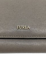 FURLA◆長財布/フルラ/グレー/無地/レディース_画像3