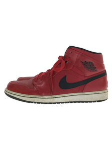 NIKE◆ハイカットスニーカー/27cm/レッAIR JORDAN 1 RETRO MID/gym red