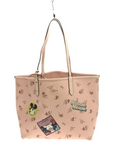 COACH◆トートバッグ/PVC/PNK/総柄/F29359/COACH×Disney