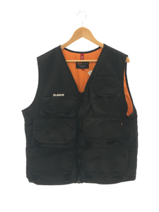 X-LARGE◆×ALPHA INDUSTRIES/MULTI POCKET VEST/ベスト/XL/ナイロン/ブラック