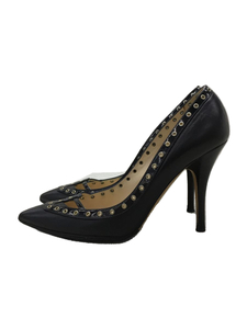 JIMMY CHOO◆パンプス/37/BLK/レザー