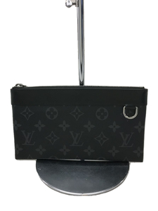 LOUIS VUITTON◆ポシェット・ディスカバリーPM_モノグラム・エクリプス_BLK/PVC/BLK