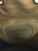 CHANEL◆ショルダーバッグ/レザー/ベージュ/トリプルココマーク/キャビアスキン/ゴールド金具_画像3