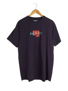 Awake NY◆アウェイクニューヨーク/プリントTシャツ/L/コットン/パープル