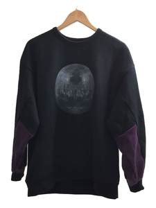 SHAREEF◆MOON BIG SWEAT/スウェット/1/コットン/BLK