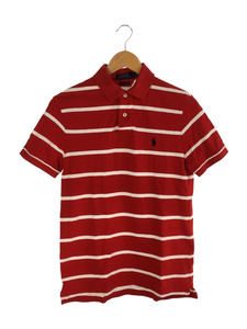 POLO RALPH LAUREN◆ポロシャツ/S/コットン/RED/ボーダー