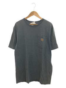 Carhartt◆Tシャツ/M/コットン/ブルー/ボーダー/K87 976/カーハート