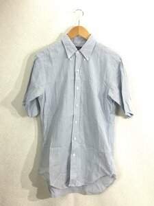 POLO RALPH LAUREN◆半袖シャツ/M/コットン/BLU/ストライプ