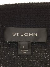 ST.JOHN◆半袖ワンピース/4/ウール/BLK_画像3