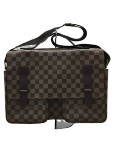 LOUIS VUITTON◆N42270/ブロードウェイ_ダミエ・エベヌ_BRW/ショルダーバッヅ/ビニール/ブラウン