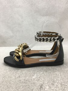 STELLAMcCARTNEY◆Falabella Sandal/ファラベラ/アンクルストラップ/サンダル/37/BLK