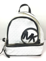 MICHAEL KORS◆バッグ/ホワイト/総柄/Rhea Medium Logo Backpack/30S0SEZB2B_画像1