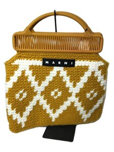 MARNI◆ハンドバッグ/-/イエロー/総柄