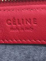 CELINE◆ショルダーバッグ/レザー/RED/無地/トリオ ラージ_画像3