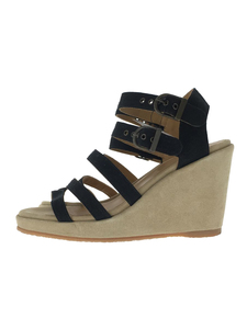 A.P.C.* sandals /39/BLK/F50040/ Wedge sole 