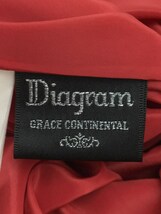 Diagram GRACE CONTINENTAL◆長袖ワンピース/34/ポリエステル/RED/ボーダー_画像3