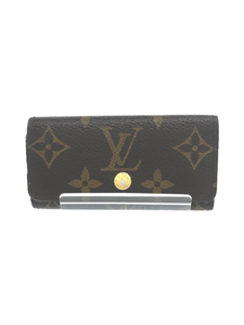 LOUIS VUITTON◆ミュルティクレ4_モノグラム_BRW/-/BRW/内側キズ剥がれ有