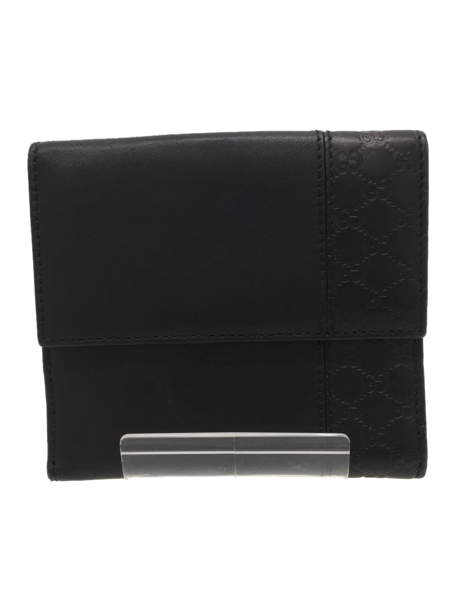 GUCCI◇2つ折り財布_ウェブ_グッチシマ/レザー/BLK/メンズ/ | JChere