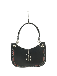 JIMMY CHOO◆VARENNE HOBO/ハンドバッグ/レザー/BLK