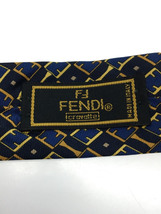 FENDI◆ネクタイ/シルク/BLU/総柄/メンズ/イタリア製_画像3