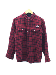 THE NORTH FACE◆Brushwood Wool Shirt//S/ウール/RED/チェック/NR62230