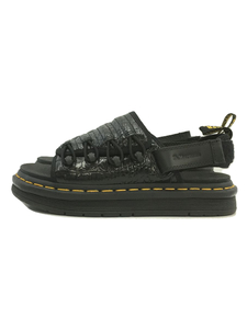 Dr.Martens◆×suicoke/MURA/クロコ/サンダル/UK3/BLK/レザー