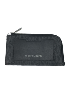 MICHAEL KORS◆パスケース/レザー/BLK/総柄/レディース/36s0lgfe6b