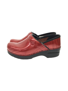 DANSKO◆クロッグ シューズ/37/RED/パテント レザー