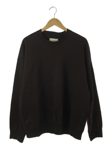 stein◆21AW/OVERSIZED UNTWISTED YARN SWEAT LS/スウェット/M/コットン/ブラウン