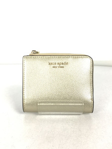 kate spade new york◆SYLVIA SMALL BIFOLD WALLET2つ折り財布/ゴールド/レディース/PWRU7250