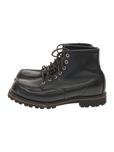 RED WING◆レースアップブーツ/US7.5/BLK/レザー/8179
