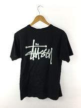 STUSSY◆ステューシー/Tシャツ/S/コットン/BLK/プリント/ロゴ_画像2