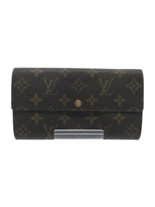 LOUIS VUITTON◆ポシェット・ポルト・モネクレディ_モノグラム_BRW/PVC/BRW/総柄/レディース