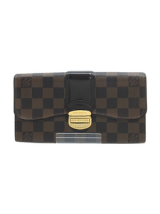 LOUIS VUITTON◆ルイヴィトン/N61747/2つ折り財布/PVC/ブラウン/総柄/金具擦れ有