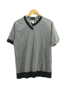 kolor◆Tシャツ/3/コットン/GRY/ストライプ/21SCM-T10206