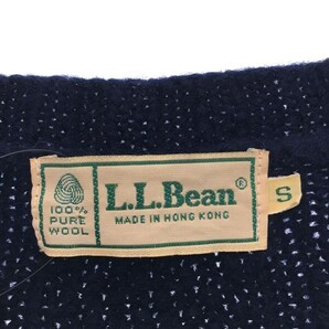 L.L.Bean◆カーディガン(厚手)/S/ウール/NVY/クルミボタンの画像3