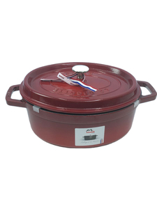 Staub◆鍋/RED/40509-846/27cm/レッド/赤/ピコ ココット オーバル チェリー