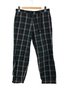 THE NORTH FACE PURPLE LABEL◆TWILL CHECK WIDE FIELD PANTS/32/コットン/GRN/チェック