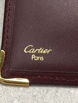 Cartier◆長財布/-/BRD/無地/レディース_画像3