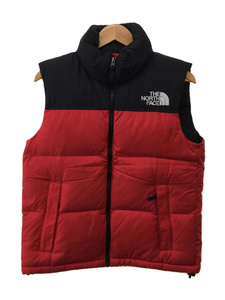 THE NORTH FACE◆NUPTSE VEST_ヌプシベスト/S/ナイロン/RED