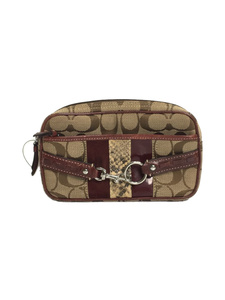 COACH* signature / waist bag / canvas /BEG/ total pattern 