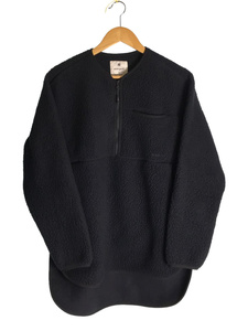 snow peak◆Thermal Boa Fleece Pullover/ハーフジップ/M/ポリエステル/BLK/無地