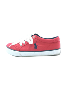 POLO RALPH LAUREN◆スモールポニー/キャンバスローカットスニーカー/UK5/RED