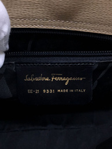 Salvatore Ferragamo◆EE-21 9331/ゴールド金具/ロゴ/ミニハンドバッグ/レザー/BEG_画像5